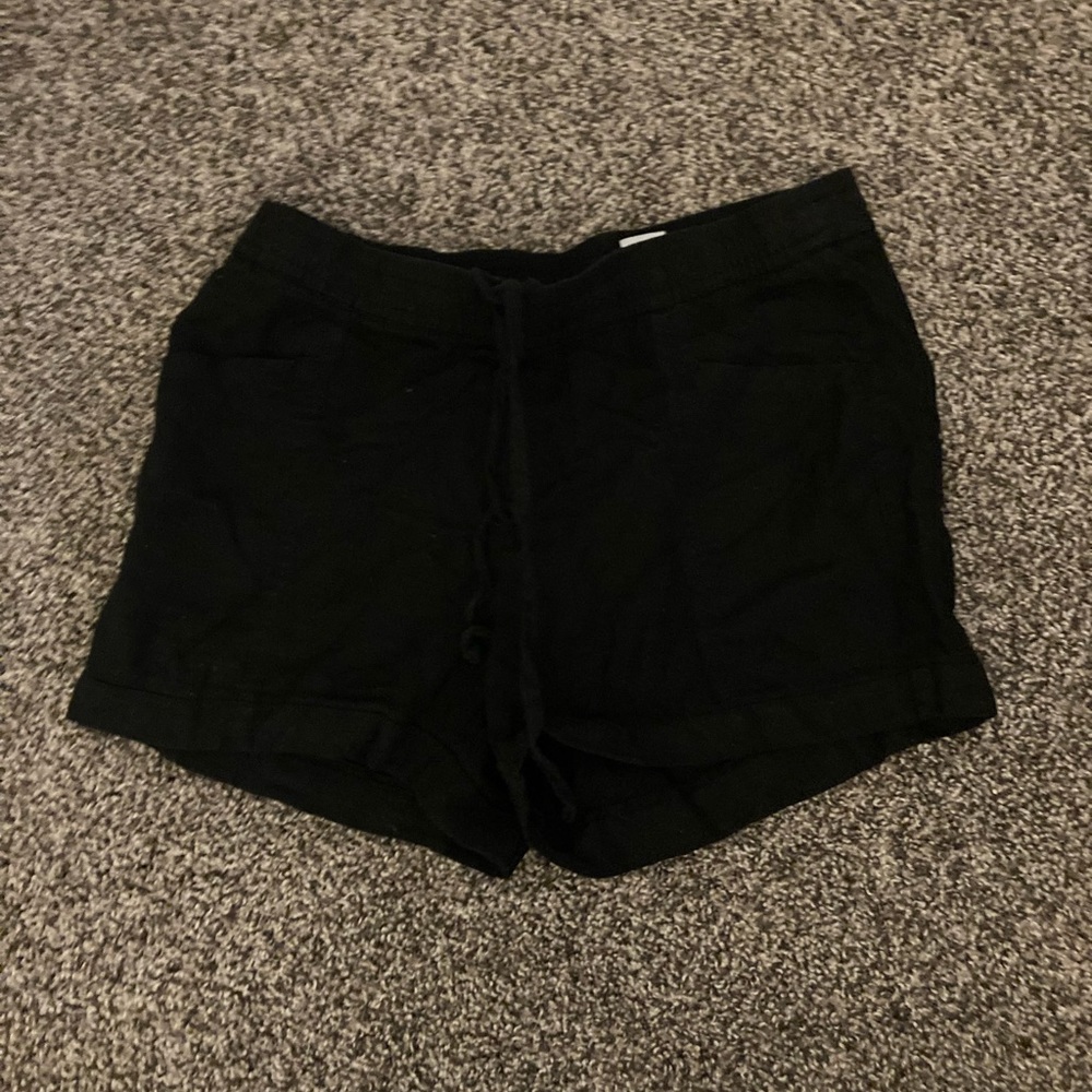 High rise black linen old navy shorts